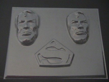 323sp S Man Face and Emblem Logo Chocolate Candy Mold